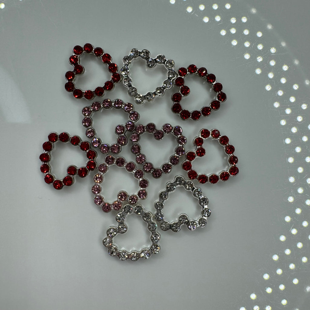 Colorful heart charms