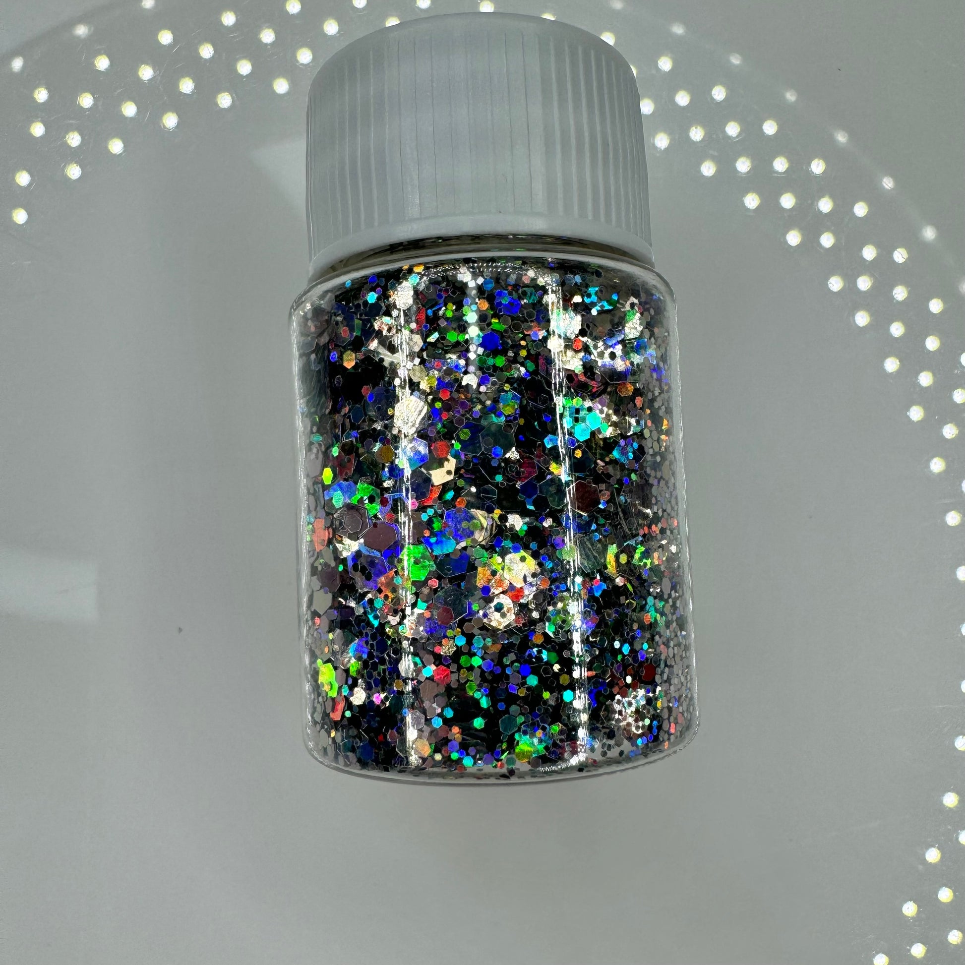 Chunky silver glitter