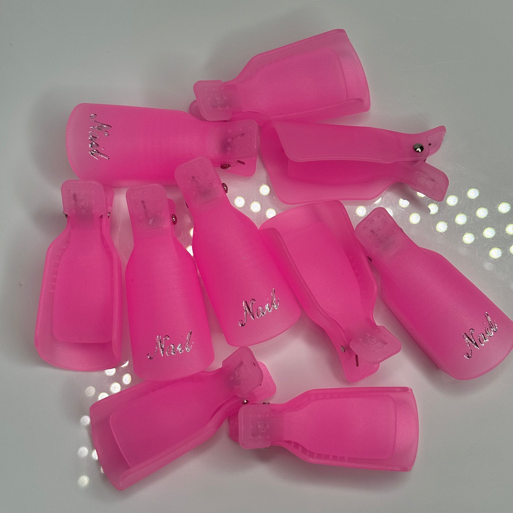 Soak off clips
