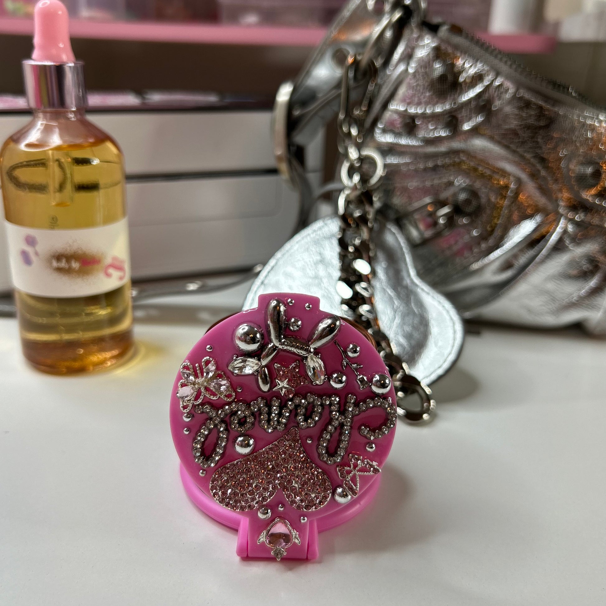 Mini bling mirror