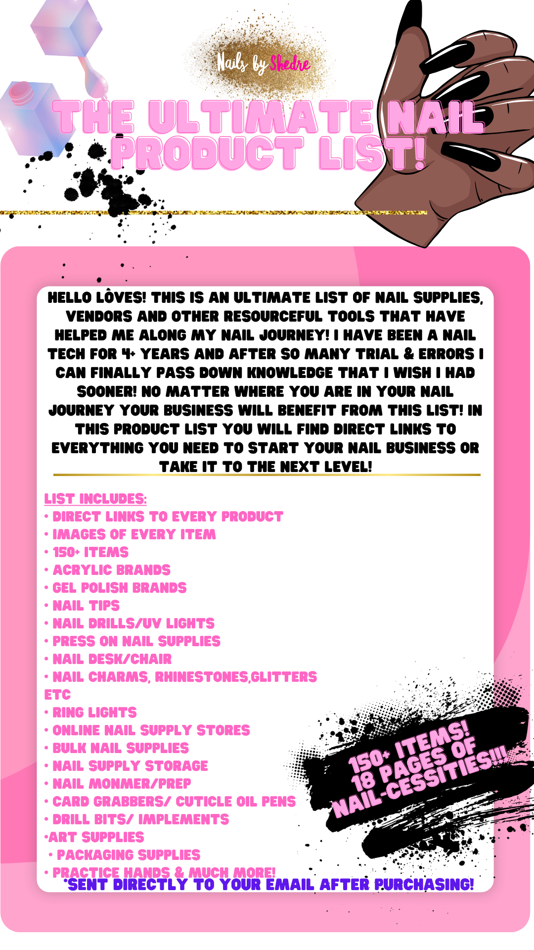 ULTIMATE NAIL PRODUCT LIST